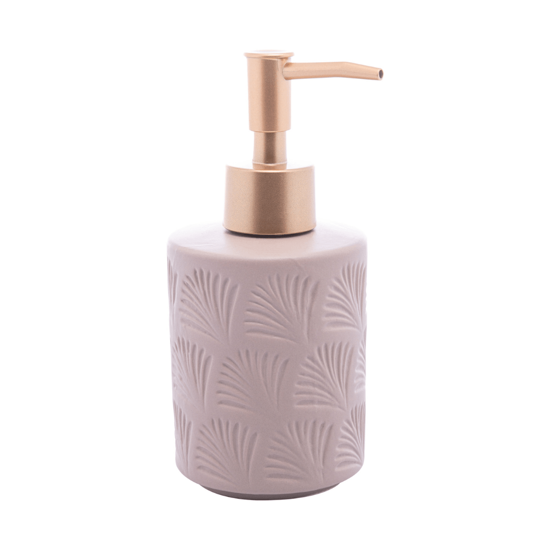 Jogo para Banheiro Leaf em Ceramica Nude 2 Peças