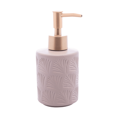 Jogo para Banheiro Leaf em Ceramica Nude 2 Peças