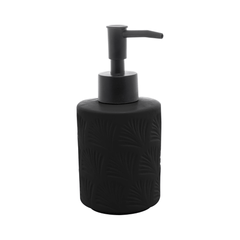 Jogo para Banheiro Leaf em Ceramica Preto 2 Peças