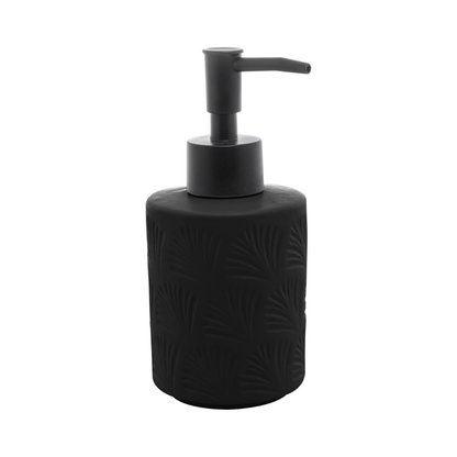 Jogo para Banheiro Leaf em Ceramica Preto 2 Peças