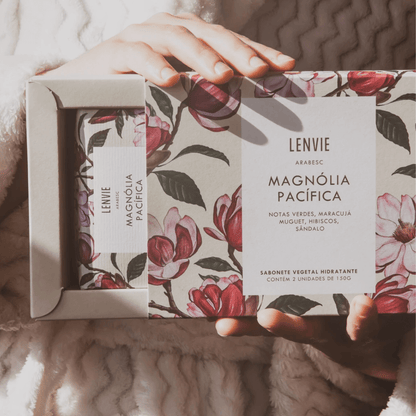 Kit 2 Sabonetes em Barra Magnólia Pacífica Arabesc 150g L' envie