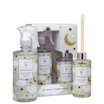 Kit Água Perfumada e Difusor de Perfume Mamy Carneirinho L'Envie