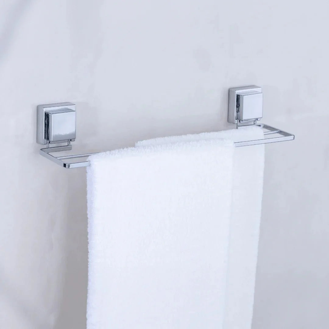 Kit para Banheiro em Aço com Ventosa Cromado - 3 Peças
