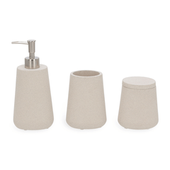 Kit para Banheiro em Cimento Cinza 3 Peças