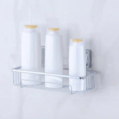 Kit Porta Shampoo e Saboneteira com Ventosa Cromado