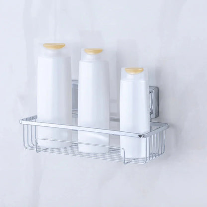 Kit Porta Shampoo e Saboneteira com Ventosa Cromado