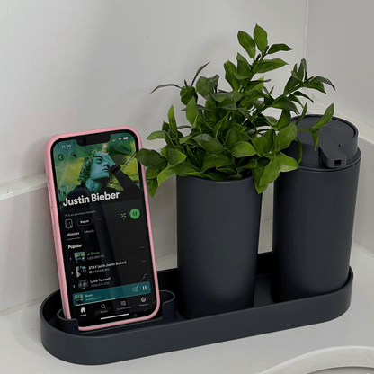 Kit Serene para Banheiro Cinza 4 Peças