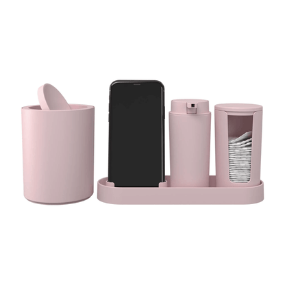 Kit Serene para Banheiro Rosa 4 Peças