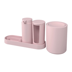 Kit Serene para Banheiro Rosa 4 Peças