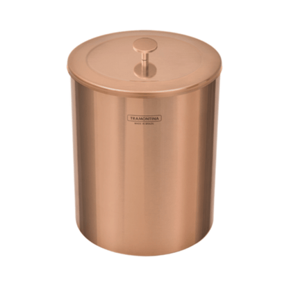 Lixeira 5 Litros Aço Inox Polido Verniz Rose Gold Luxo Tramontina