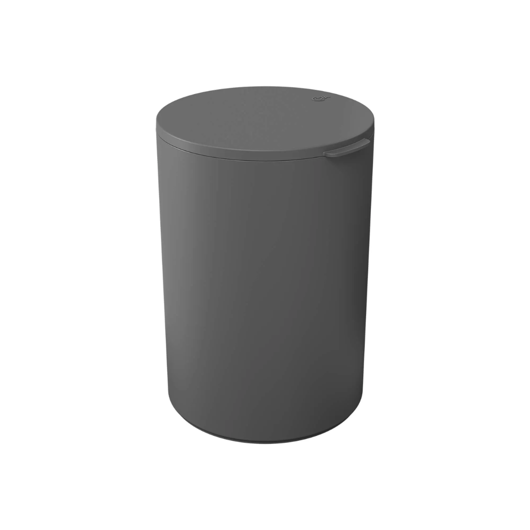 Lixeira com Aro Interno Serene Chumbo 5 Litros