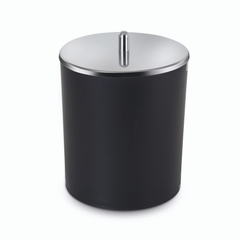 Lixeira Preta 5 Litros Com Tampa Inox