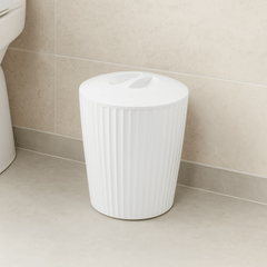 Cesto de Lixo Lixeira Groove Branco 5 Litros