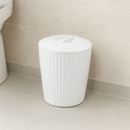 Cesto de Lixo Lixeira Groove Branco 5 Litros