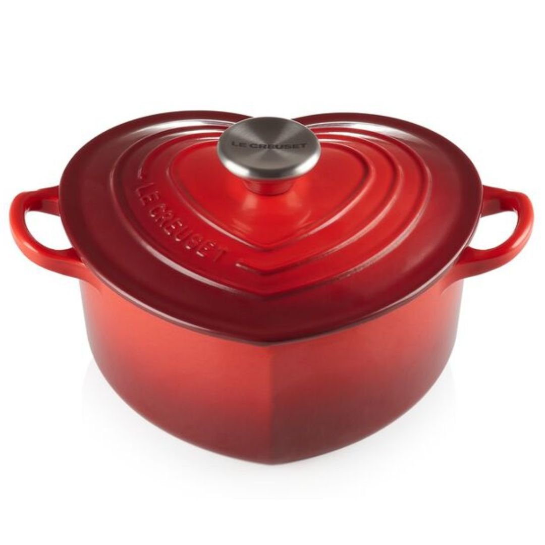 Panela Coração com Pegador de Aço Vermelha 25cm Le Creuset