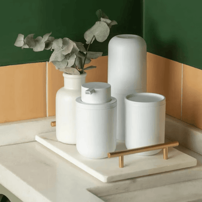 Porta Algodão e Cotonete Bold Branco 10,7cm