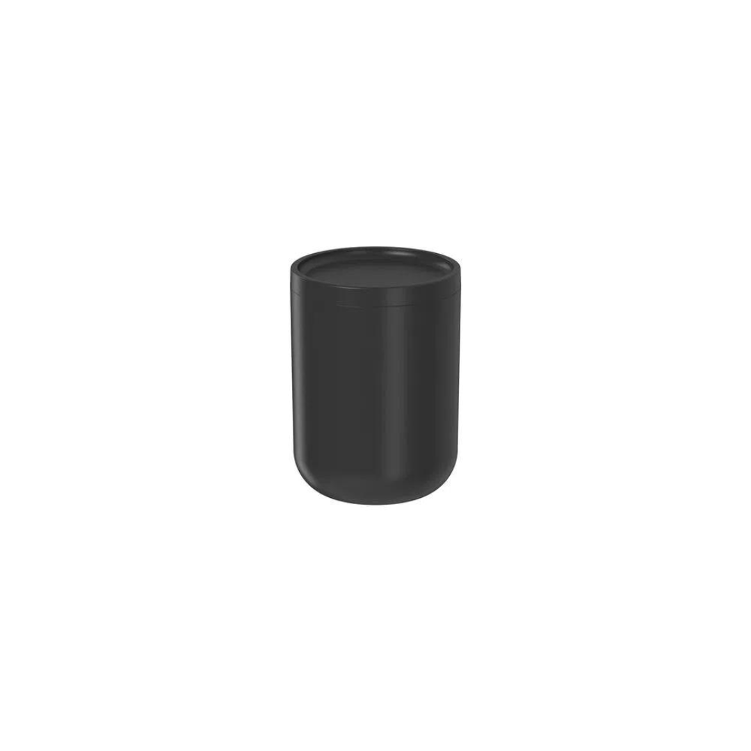 Porta Algodão e Cotonete Bold Preto 10,7cm