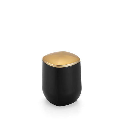 Porta Cotonete E Algodão Linha Conceito Preto Com Dourado Fosco