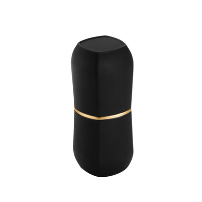 Porta Escova e Creme Dental Tampa Preto com Dourado