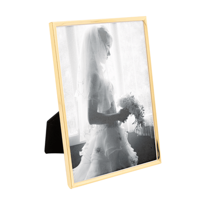 Porta Retrato em Aço Classic Dourado 13cmx18cm