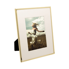 Porta Retrato em Aço Inox Basic Dourado 15cm x 20cm