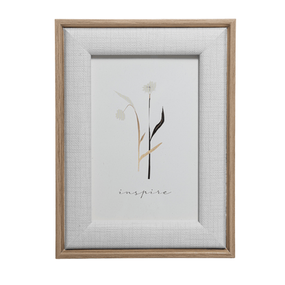 Porta Retrato em MDF e Vidro Branco 10cmx15cm
