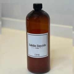 Porta Sabão Liquido de Plástico com Tampa Vintage 1 Litro