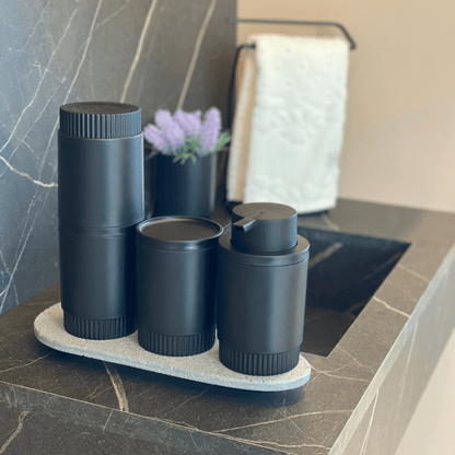 Porta Sabonete Liquido Dorica Preto 300ml