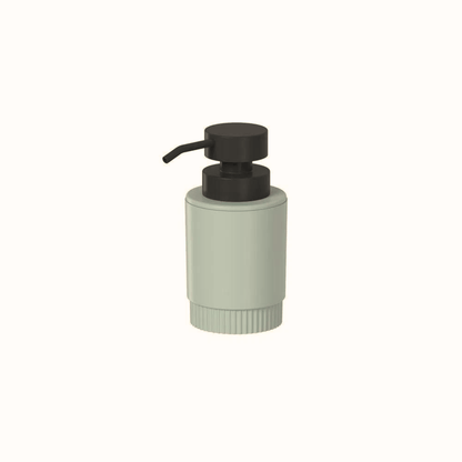 Porta Sabonete Liquido Dorica Verde Salvia com Tampa Preta 300ml
