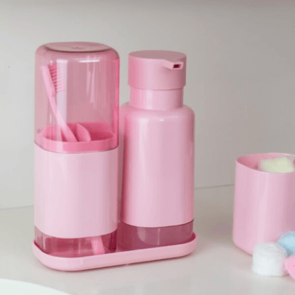 Porta Sabonete Liquido Dual Rosa Quartz 500ml