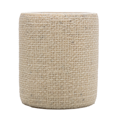 Porta Escova em Poliresina Linen Bege 9cm