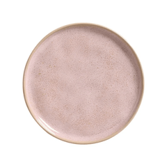 Prato de Sobremesa Bio Rustic Litchi Rosa 21,5cm