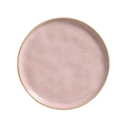 Prato de Sobremesa Bio Rustic Litchi Rosa 21,5cm
