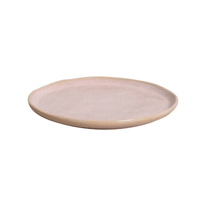Prato de Sobremesa Bio Rustic Litchi Rosa 21,5cm