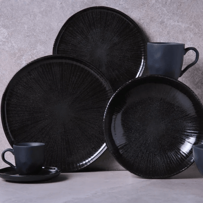 Prato de Sobremesa Bio Stoneware Imo Preto 21,5cm
