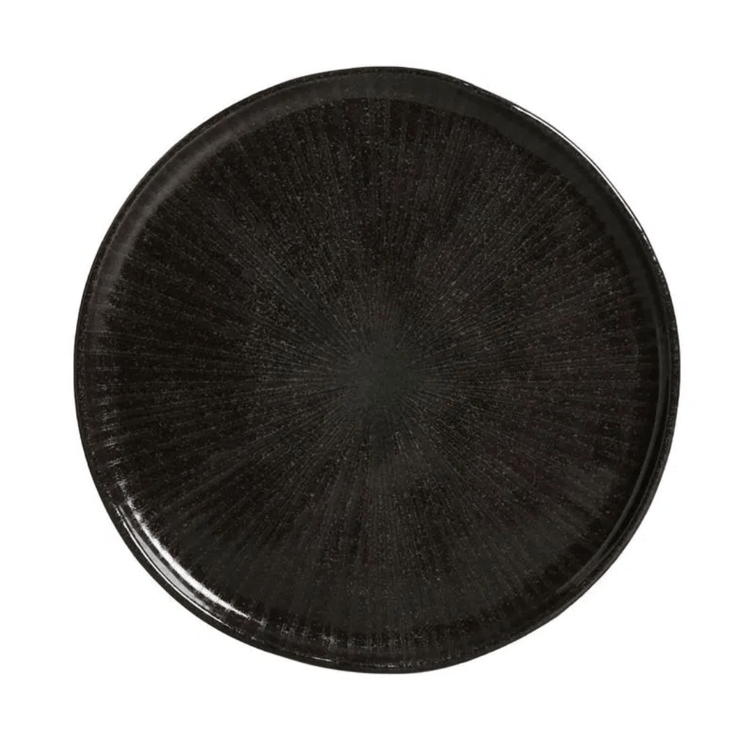 Prato de Sobremesa Bio Stoneware Imo Preto 21,5cm