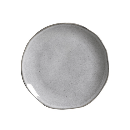 Prato de Sobremesa Orgânico Concreto Cinza 19,5cm