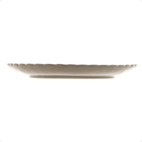Prato de Sobremesa Porcelana Petala Areia Matt 20cm