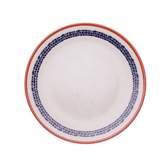 Prato de Sobremesa Village em Cerâmica Creme 20cm