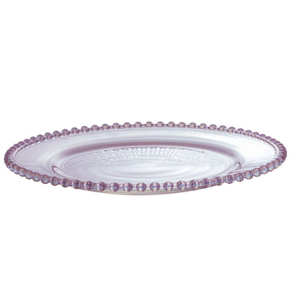 Prato Sobremesa Cristal De Chumbo Pearl Rainbow Furta Cor Bolinhas