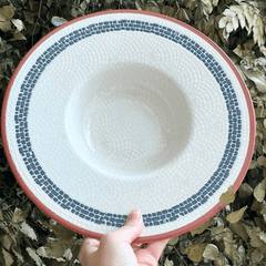 Prato para Massas Village em Cerâmica Creme 28cm