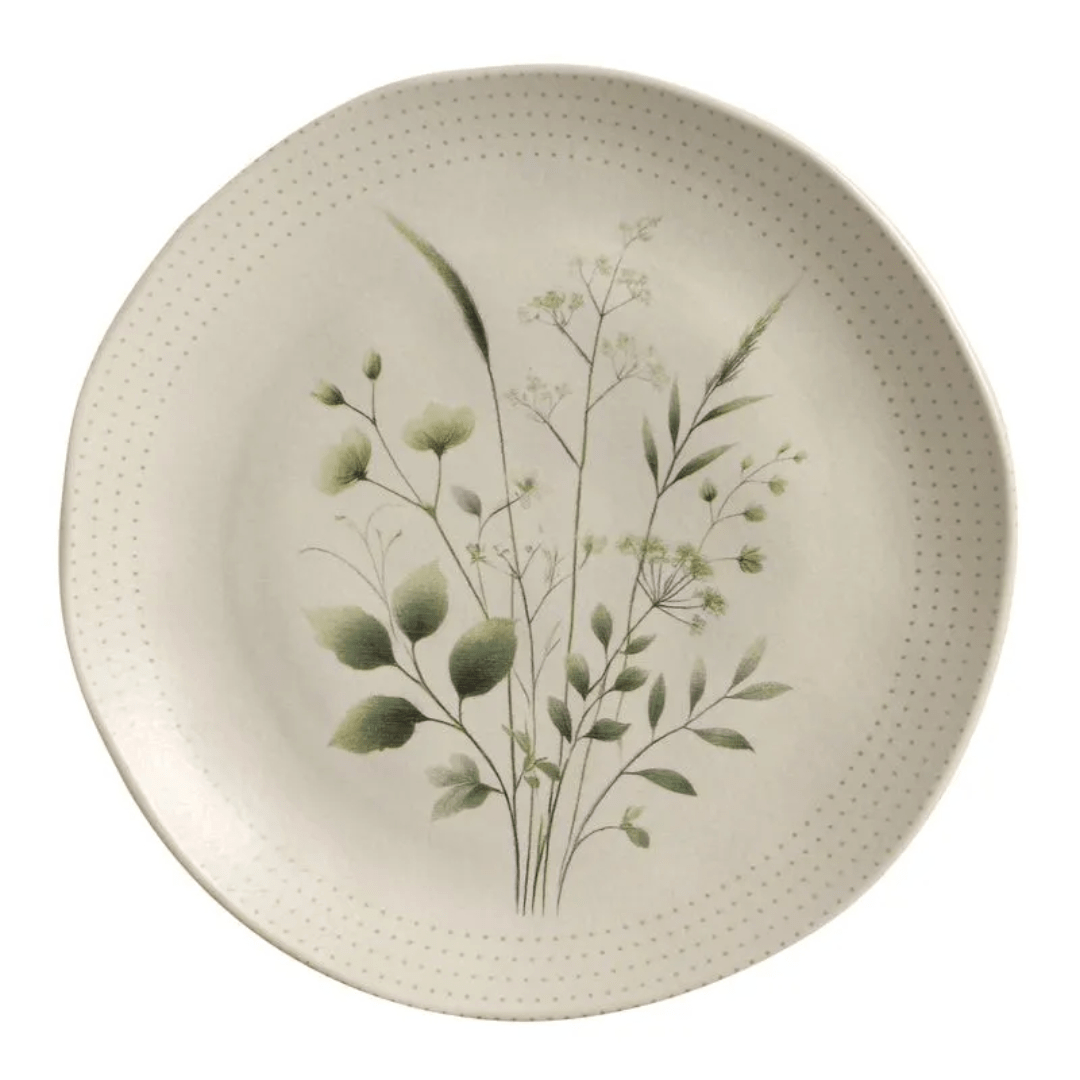 Prato Raso em Cerâmica Orgânico Ammi 26,5cm