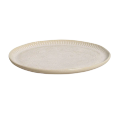 Prato de Sobremesa Linhas Latte Off White 21,5cm