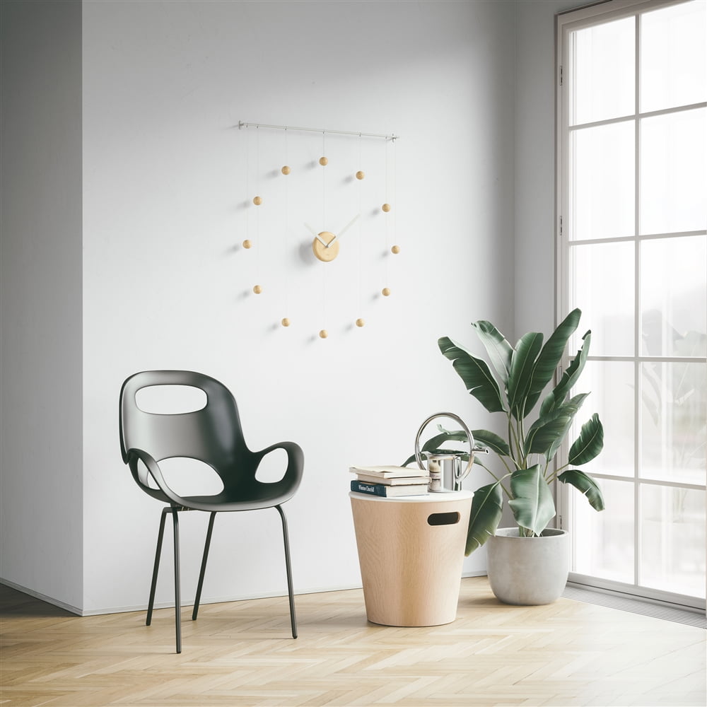 Relógio de Parede Hangtime Madeira Branco 64 cm