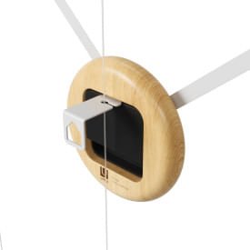 Relógio de Parede Hangtime Madeira Branco 64 cm