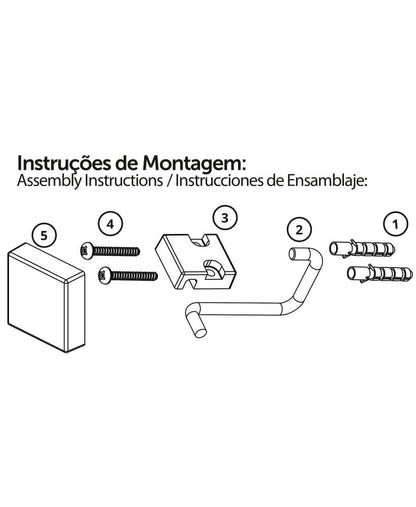 Saboneteira com Fixação Parafuso 12cm x 10,5 cm x 6 cm Branco Fosco