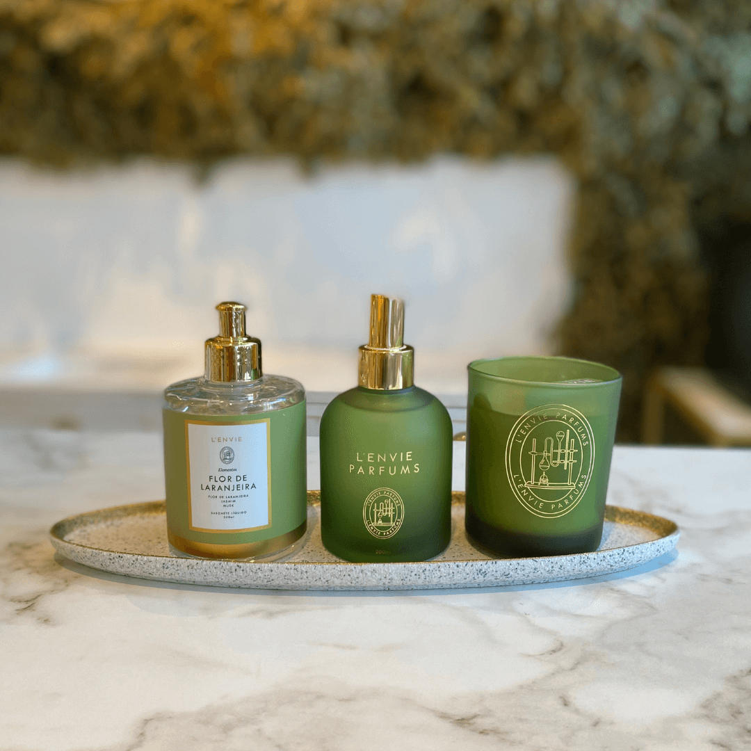 Vela Aromática Perfumada Flor de Laranjeira Elementos 210G L'envie