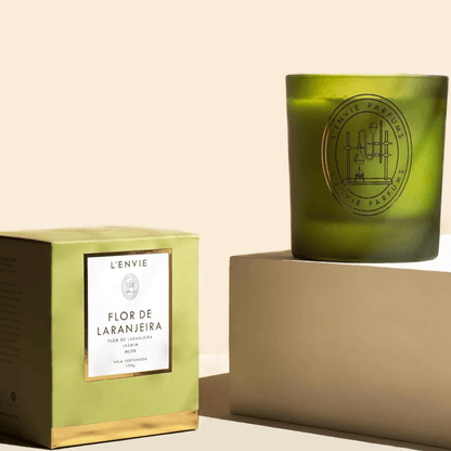 Vela Aromática Perfumada Flor de Laranjeira Elementos 210G L'envie